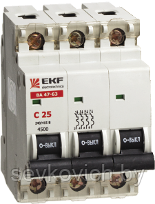 Выключатель автоматический 4,5кА, 1п, 25А "С" EKF BASIC - фото 5 - id-p1697920