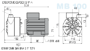 Насос МВ 100, PVDF, EPDM, B, фото 2