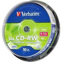 Диски CD-RW Verbatim DataLife+ 700 Mb 8x-12x Cake Box (10 шт.)