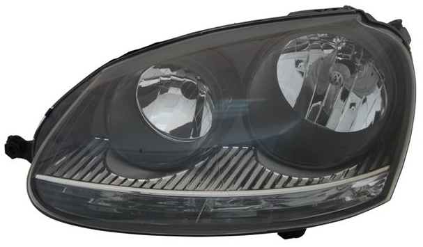 ПЕРЕДНЯЯ ФАРА (ЛЕВАЯ) ЧЕРНЫЙ КОРПУС, TYC VOLKSWAGEN GOLF 5 10.2003-02.2009