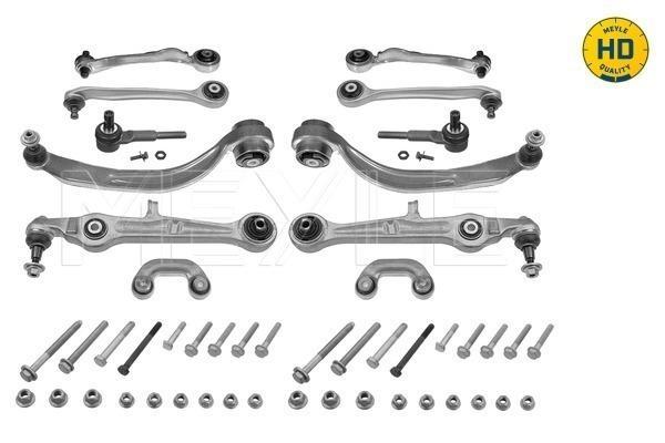 Комплект рычагов подвески Audi A4 (95-01), VW B5 (97-01), A6 (97-01) Meyle (толстый конус) с болтами Германия