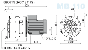 Насос МВ 110, PVDF, EPDM, B, фото 2