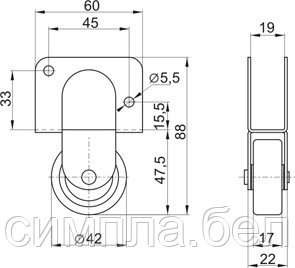 Опора колесная №539 Р - фото 2 - id-p4066295