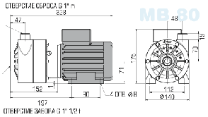 Насос МВ 80, PVDF, EPDM, B, фото 2