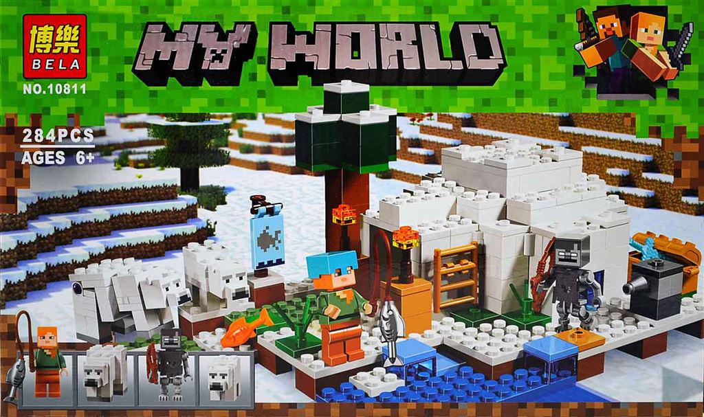 Конструктор Bela My World 10811 Иглу 284 детали (аналог Lego Minecraft ) nd - фото 1 - id-p83966165