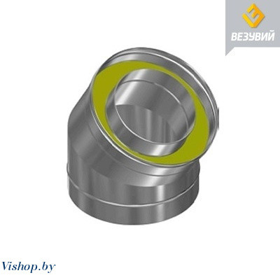 Сэндвич-колено 45° Везувий нерж.сталь 115-180 мм