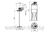 Емкость ФМ 240 литров в обрешетке с турбинной мешалкой ЭКОПРОМ, фото 2