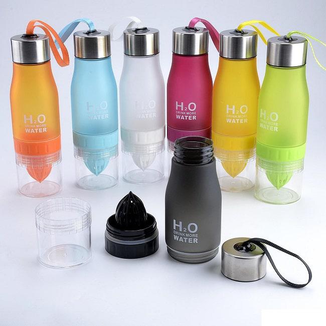 Бутылка для воды «H2O Drink More Water» бирюзовая - фото 3 - id-p84005007