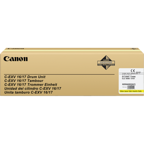 Драм-картридж C-EXV16/ 17Y/ 0255B002 (для Canon imageRUNNER C4580/ C5180/ C5185/ CLC-4040/ CLC-5151) жёлтый