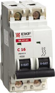 Автоматический выключатель ВА 47-29, 1P 16А (C) 4,5кА EKF Basic - фото 4 - id-p4072315