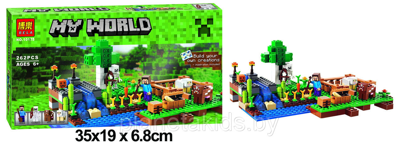 Конструктор Bela 10175 Ферма Майнкрафт, Minecraft, 262 дет., аналог Lego