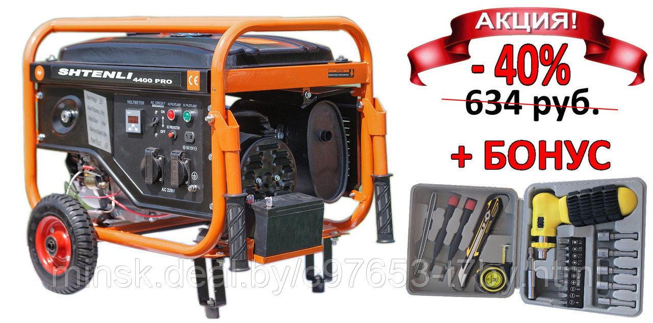 Бензиновый генератор Shtenli PRO 4400 S