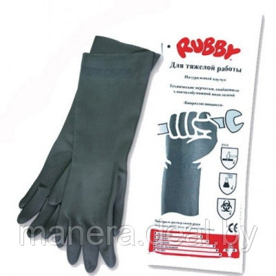 Перчатки технические Rubby из 100% натурального каучука (СМ) 45580/ 7.6 - фото 1 - id-p4076999