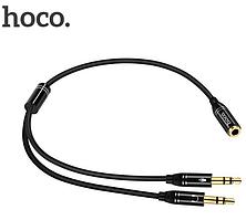 Кабель AUX Hoco UPA07 Audio Converter Tuneful Series, черный
