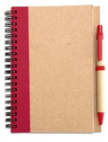 Блокнот из переработанной бумаги формата А5 с ручкой, синий 70 листов, фото 3