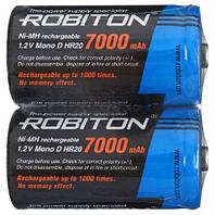 Аккумулятор Robiton D, HR20, 1.2V, 7000 mAh (2 шт. в упаковке)