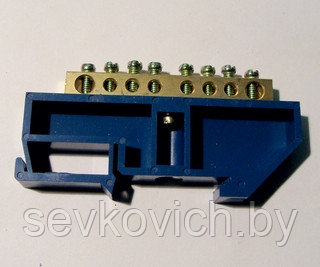 Шина "N" нулевая DIN-изолятор Navigator 8 к. NBB M69-8D/B