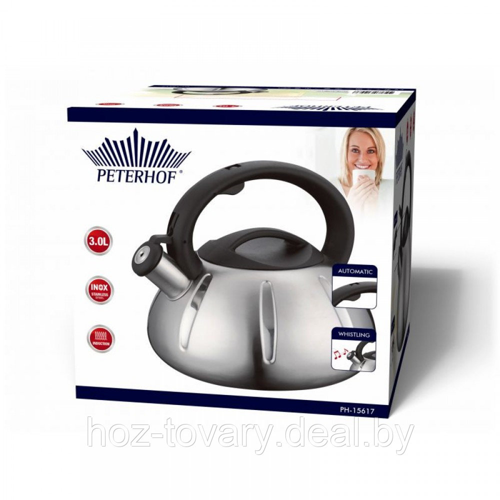 Чайник Peterhof со свистком 3,0 л арт. PH-15617 - фото 2 - id-p84300035