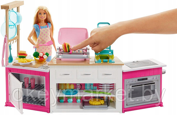 Игровой набор Barbie Супер кухня с куклой Barbie GWY53, фото 2