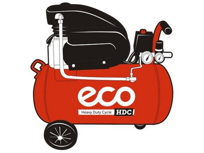 Компрессор ECO AE-501-18HD (260 л/мин, 8 атм., рес.50л, 1.8 кВт/220В) / эко AE-501-18HD - фото 2 - id-p4081855