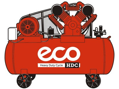 Компрессор ECO AE-3000-75HD (1455 л/мин, 8 атм., рес.300л, 7.5 кВт/380В) / эко AE-3000-75HD - фото 2 - id-p4081860