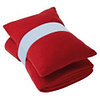 Плед  с подушкой красного цвета для нанесения логотипа