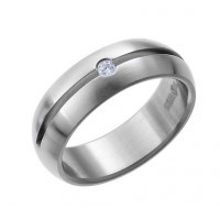 Мужское кольцо с кристалом Swarovski
