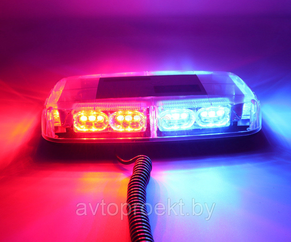 Световая панель мини проблесковая LED балка 90W красно-синяя - фото 1 - id-p84495108