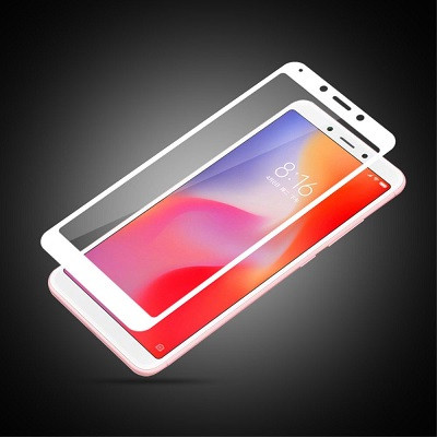 Противоударное защитное стекло на весь экран Full Screen Cover 0.3mm белое для Xiaomi Redmi 6A - фото 2 - id-p84409237
