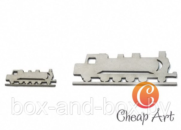 Декоративный элемент "Паровозики" (2 шт.)  Длина: 79.0 мм.Ширина: 28.0 мм.Артикул: 01404