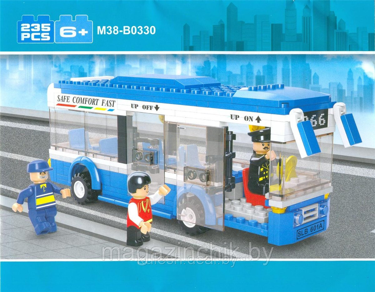 Конструктор Автобус M38-B0330 Sluban (Слубан) 235 деталей аналог Лего (LEGO) купить в Минске - фото 2 - id-p4097179