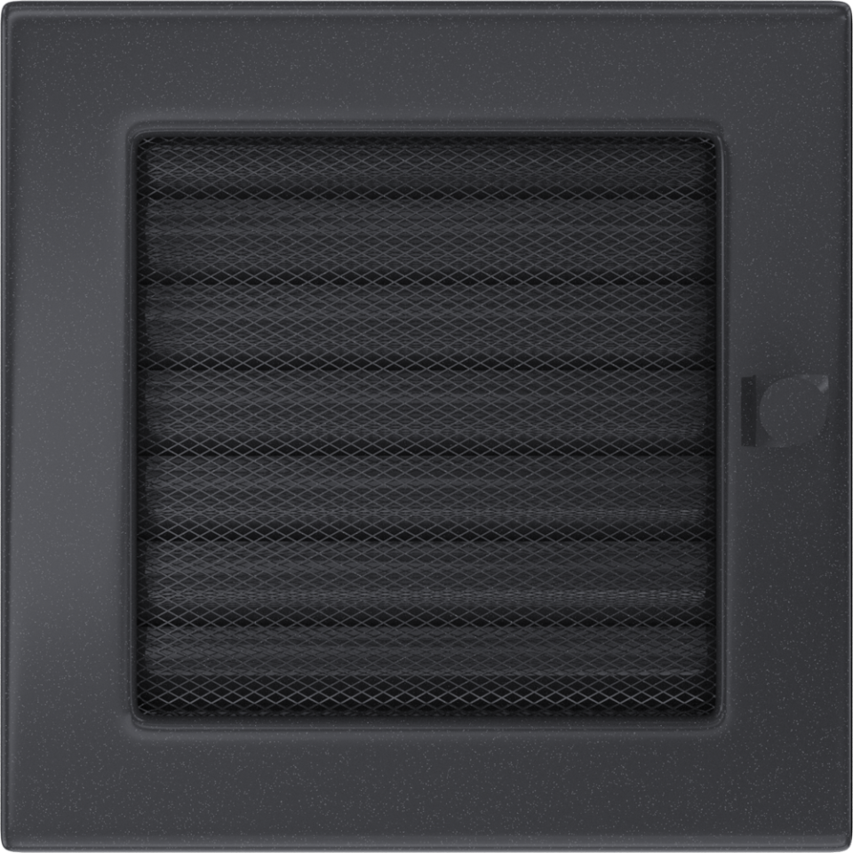 Решетка каминная вентиляционная графитовая с жалюзи GX - фото 2 - id-p84583461