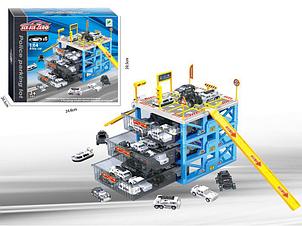Игровой набор "Паркинг" 4 уровня, 6 машинок ,660-A157 синий