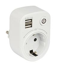 Розеточный блок SB-01 розетка 16А + 2 USB 5V 2,1A EKF