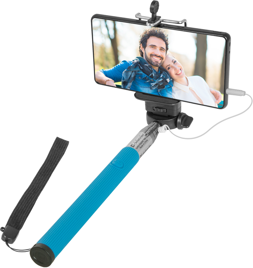 Селфи палка Defender Selfie Master SM-02 Blue проводная