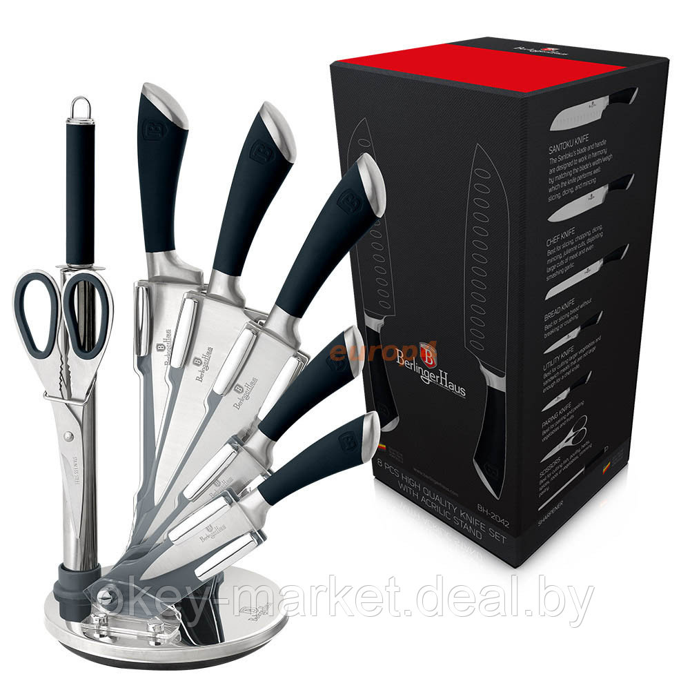 Набор кухонных ножей Berlinger Haus Infinity на подставке BH-2042 - фото 1 - id-p84691432