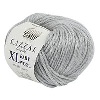 Пряжа Gazzal Baby Wool XL цвет 817XL светло-серый