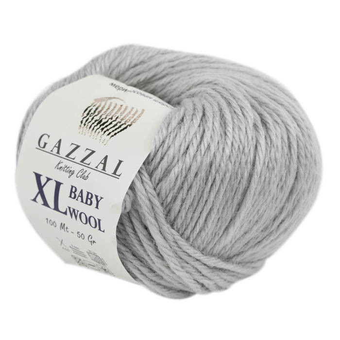 Пряжа Gazzal Baby Wool XL цвет 817XL светло-серый - фото 1 - id-p84691444