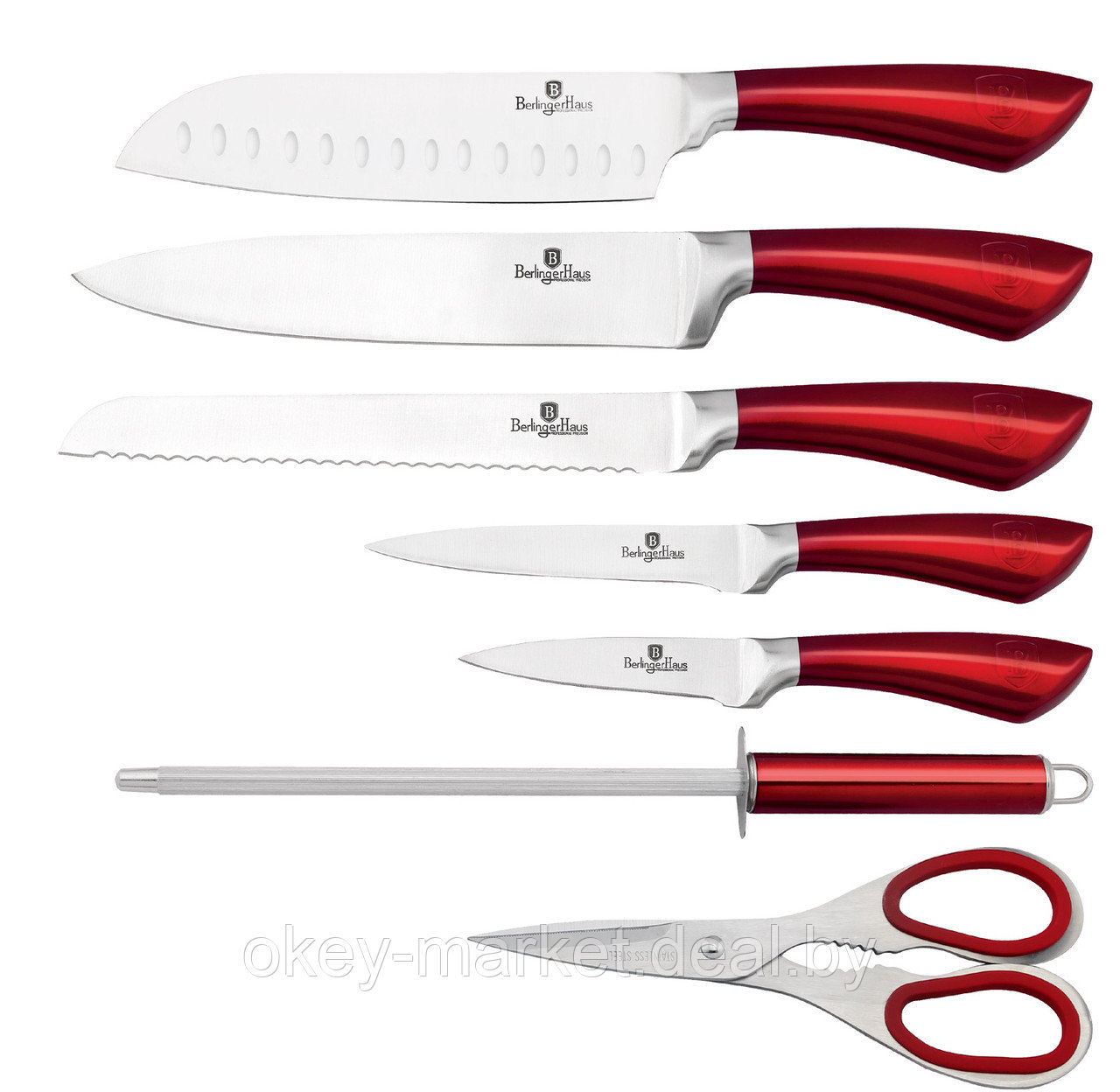 Набор кухонных ножей Berlinger Haus Infinity на подставке BH-2043 - фото 3 - id-p84691998