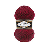 Пряжа Alize Lanagold 240 м. цвет 390 вишня