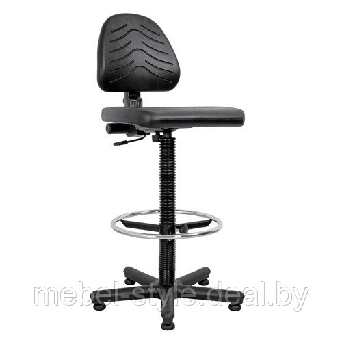 Кресло НИКО GTS высокий для лабораторий и производственных линий, стул NICO GTS R/B (полиуретан)
