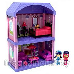 Кукольный домик Barmila с мебелью, 60217, 2 куколки Литтл Чармерс