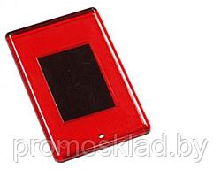 Акриловый магнит 52х77 мм красный под полиграфическую вставку