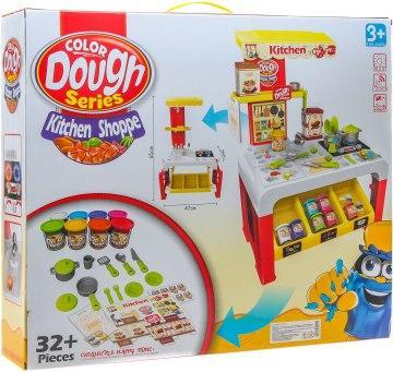 Игровой набор с пластилином "Кухня" + инструменты, формочки, звук, свет, на батарей