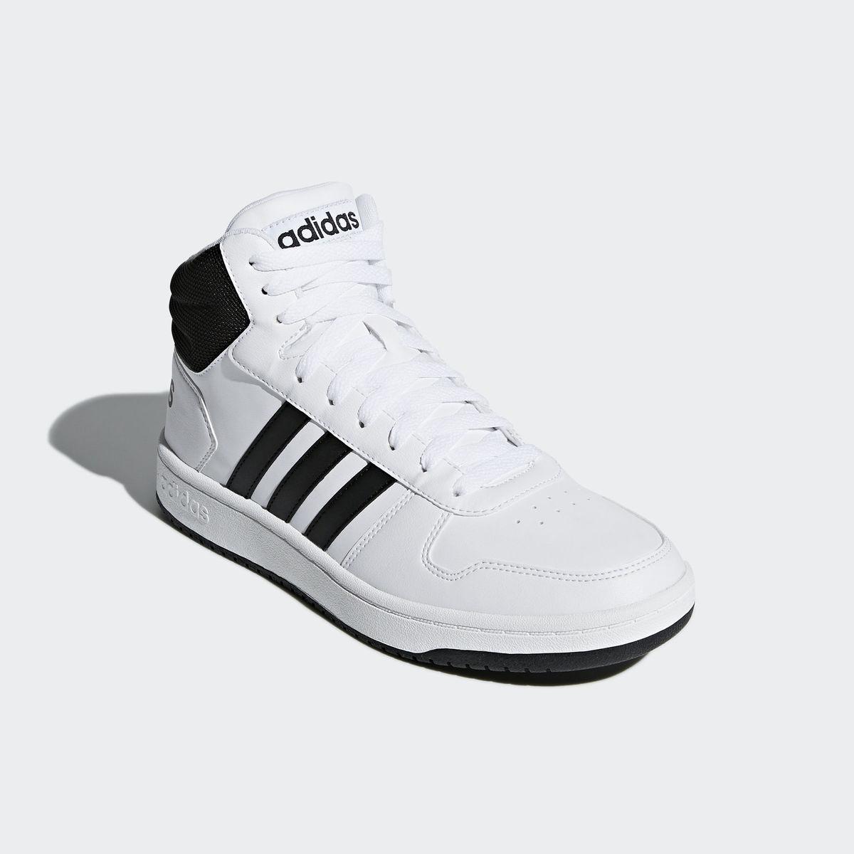 Кроссовки Adidas HOOPS 2.0 MID БЕЛЫЕ - фото 3 - id-p84778414