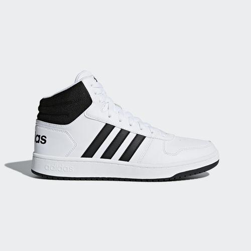 Кроссовки Adidas HOOPS 2.0 MID БЕЛЫЕ - фото 1 - id-p84778415