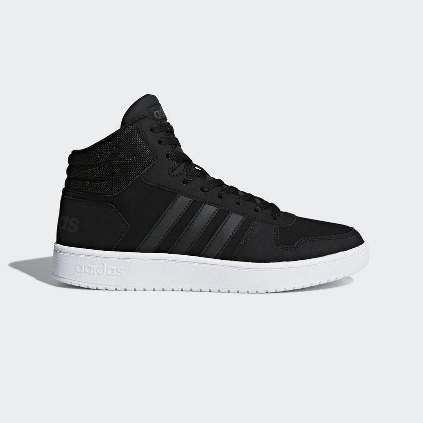 Кроссовки Adidas HOOPS 2.0 MID ЧЕРНЫЕ - фото 2 - id-p84778426