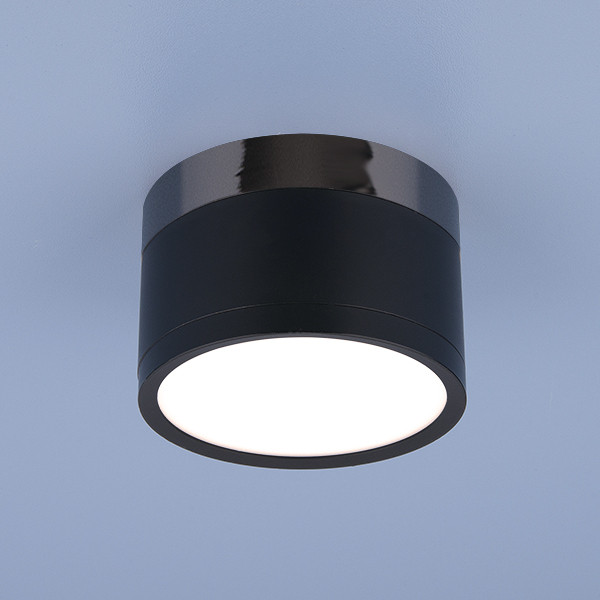 Накладной потолочный светодиодный светильник DLR029 10W 4200K черный матовый/черный хром - фото 1 - id-p84796602