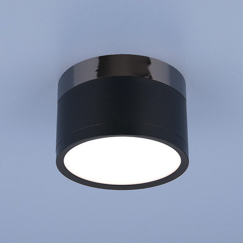 Накладной потолочный светодиодный светильник DLR029 10W 4200K черный матовый/черный хром, фото 2