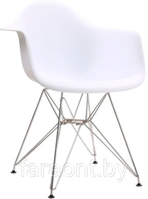 Стул с подлокотниками EAMES METAL белый